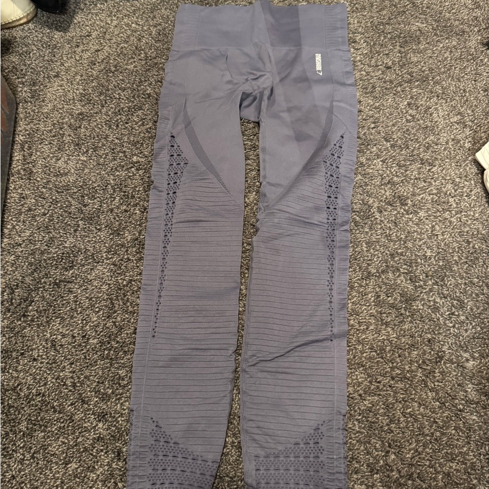 Gray High-Waisted Leggings